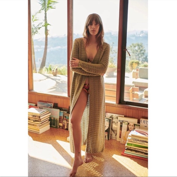 Free People Cotton Crochet Sweater Duster - Picture 2 of 10